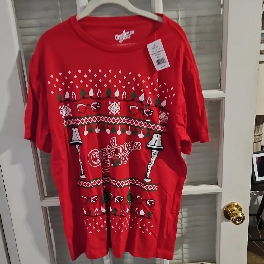 NWT Christmas Story Red Tee Shirt. Size XL - Picture 1 of 4